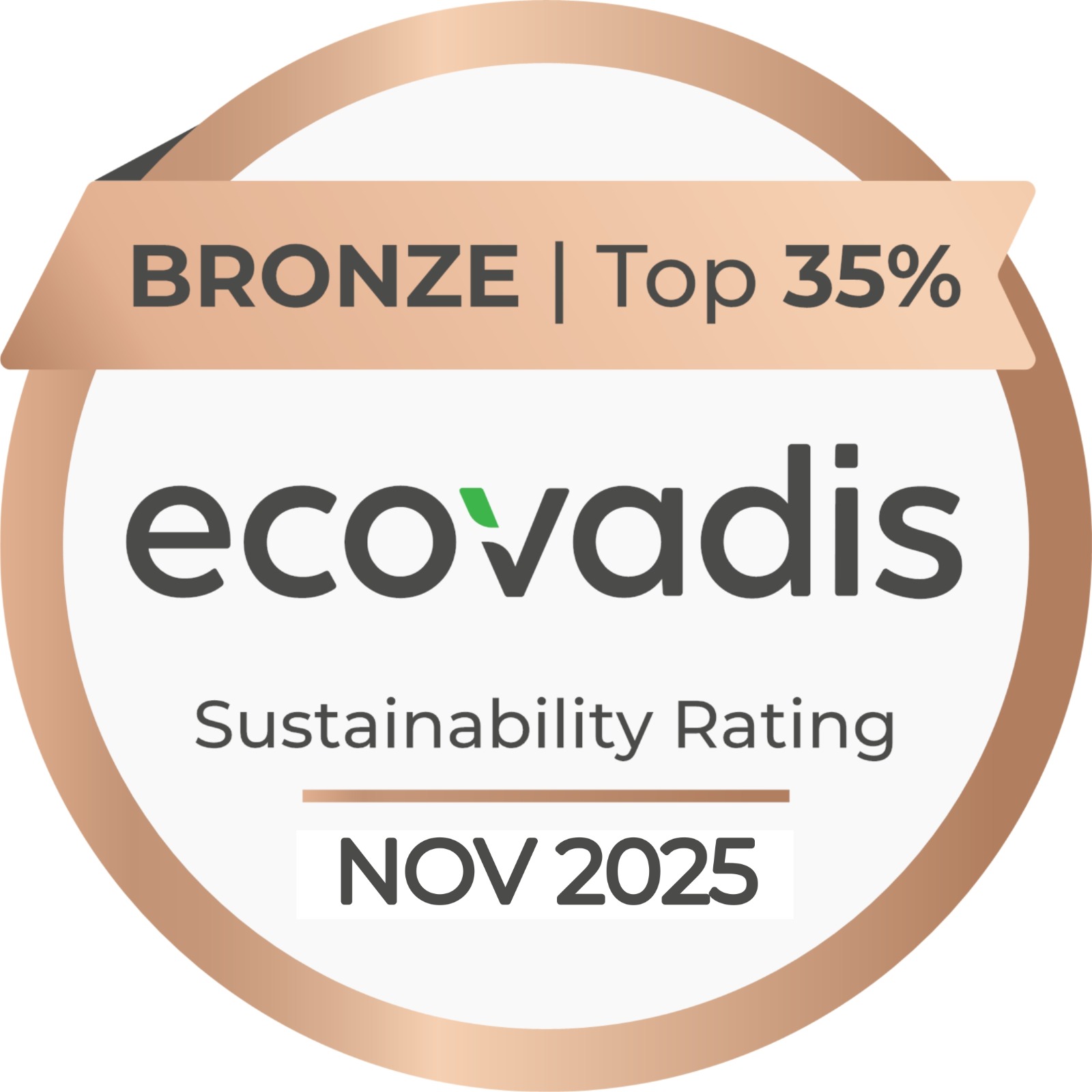 EcoVadis Bronze Sustainability Rating